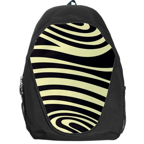 Yellow Zebra Backpack Bag from ArtsNow.com Front