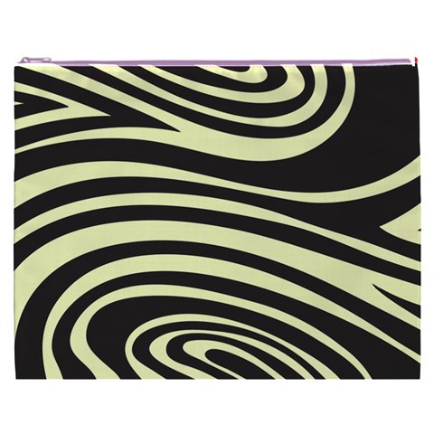 Yellow Zebra Cosmetic Bag (XXXL) from ArtsNow.com Front