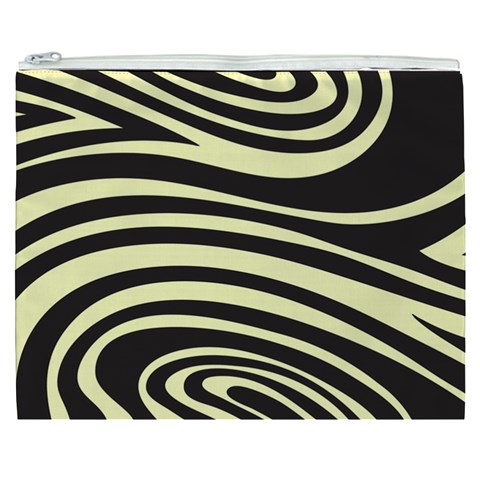 Yellow Zebra Cosmetic Bag (XXXL) from ArtsNow.com Front