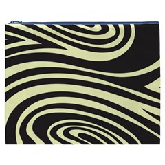 Yellow Zebra Cosmetic Bag (XXXL) from ArtsNow.com Front