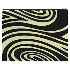 Yellow Zebra Cosmetic Bag (XXXL) from ArtsNow.com Back