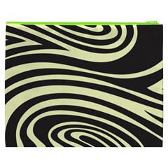 Yellow Zebra Cosmetic Bag (XXXL) from ArtsNow.com Back