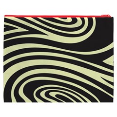 Yellow Zebra Cosmetic Bag (XXXL) from ArtsNow.com Back