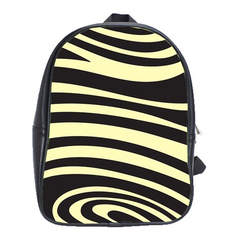 Yellow Zebra School Bag (XL) from ArtsNow.com Front