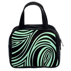 Green Zebra Classic Handbag (Two Sides) from ArtsNow.com Front