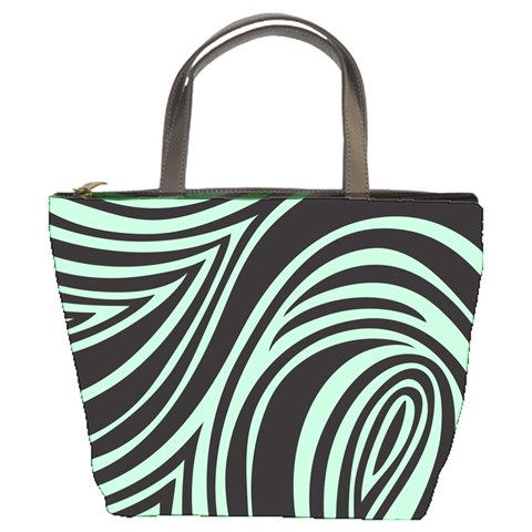 Green Zebra Bucket Bag from ArtsNow.com Front