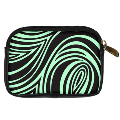 Green Zebra Digital Camera Leather Case from ArtsNow.com Back