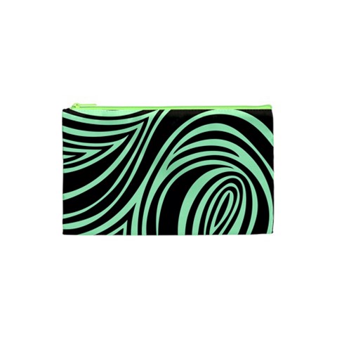 Green Zebra Cosmetic Bag (Small) from ArtsNow.com Front