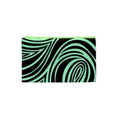 Green Zebra Cosmetic Bag (Small) from ArtsNow.com Front