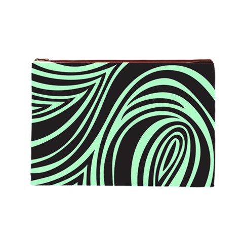 Green Zebra Cosmetic Bag (Large) from ArtsNow.com Front