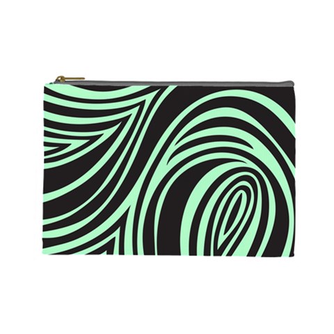 Green Zebra Cosmetic Bag (Large) from ArtsNow.com Front