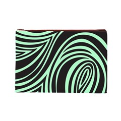 Green Zebra Cosmetic Bag (Large) from ArtsNow.com Front