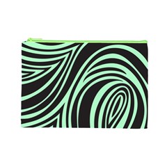 Green Zebra Cosmetic Bag (Large) from ArtsNow.com Front