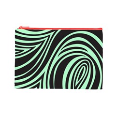 Green Zebra Cosmetic Bag (Large) from ArtsNow.com Front