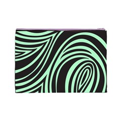 Green Zebra Cosmetic Bag (Large) from ArtsNow.com Back