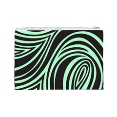 Green Zebra Cosmetic Bag (Large) from ArtsNow.com Back