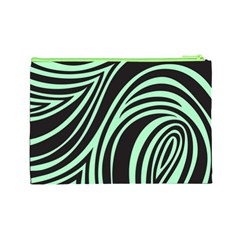 Green Zebra Cosmetic Bag (Large) from ArtsNow.com Back