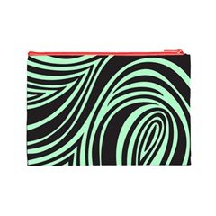 Green Zebra Cosmetic Bag (Large) from ArtsNow.com Back