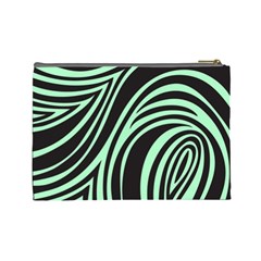 Green Zebra Cosmetic Bag (Large) from ArtsNow.com Back