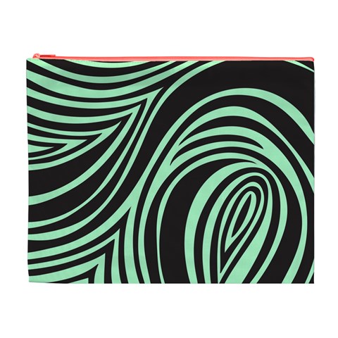 Green Zebra Cosmetic Bag (XL) from ArtsNow.com Front