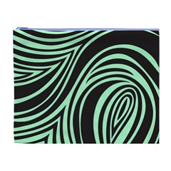 Green Zebra Cosmetic Bag (XL) from ArtsNow.com Front