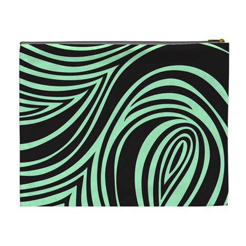 Green Zebra Cosmetic Bag (XL) from ArtsNow.com Back