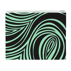 Green Zebra Cosmetic Bag (XL) from ArtsNow.com Back