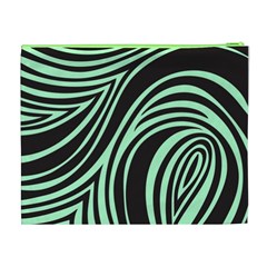 Green Zebra Cosmetic Bag (XL) from ArtsNow.com Back