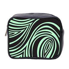 Green Zebra Mini Toiletries Bag (Two Sides) from ArtsNow.com Front