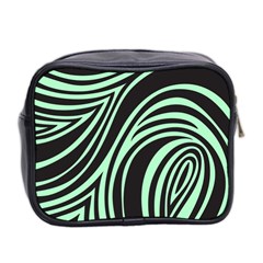 Green Zebra Mini Toiletries Bag (Two Sides) from ArtsNow.com Back