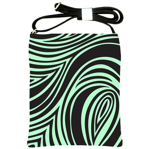 Green Zebra Shoulder Sling Bag from ArtsNow.com Front