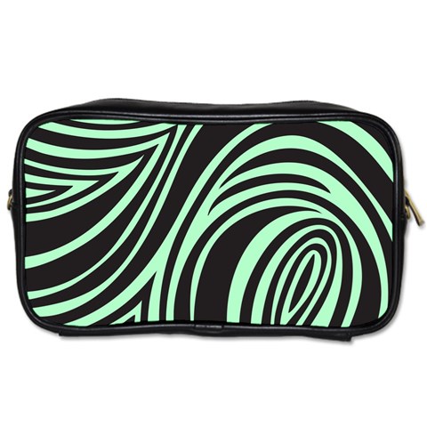 Green Zebra Toiletries Bag (One Side) from ArtsNow.com Front