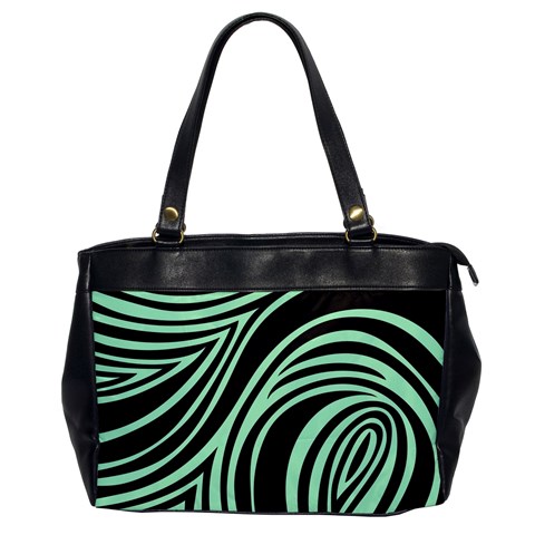 Green Zebra Oversize Office Handbag (One Side) from ArtsNow.com Front