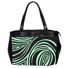 Green Zebra Oversize Office Handbag (Two Sides) from ArtsNow.com Front