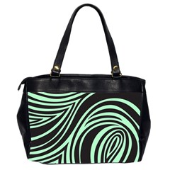 Green Zebra Oversize Office Handbag (Two Sides) from ArtsNow.com Back