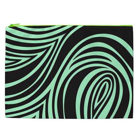 Green Zebra Cosmetic Bag (XXL) from ArtsNow.com Front