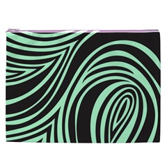 Green Zebra Cosmetic Bag (XXL) from ArtsNow.com Front