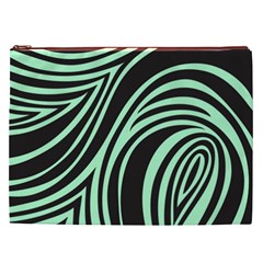 Green Zebra Cosmetic Bag (XXL) from ArtsNow.com Front