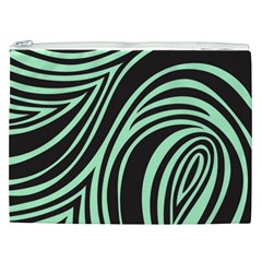 Green Zebra Cosmetic Bag (XXL) from ArtsNow.com Front