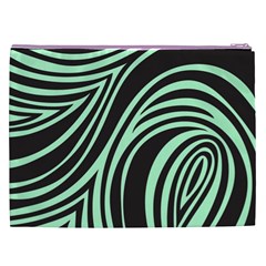 Green Zebra Cosmetic Bag (XXL) from ArtsNow.com Back