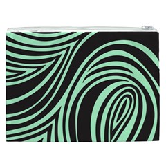 Green Zebra Cosmetic Bag (XXL) from ArtsNow.com Back