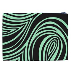 Green Zebra Cosmetic Bag (XXL) from ArtsNow.com Back