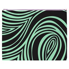 Green Zebra Cosmetic Bag (XXXL) from ArtsNow.com Front