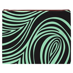 Green Zebra Cosmetic Bag (XXXL) from ArtsNow.com Front