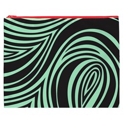 Green Zebra Cosmetic Bag (XXXL) from ArtsNow.com Front