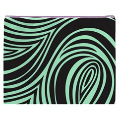 Green Zebra Cosmetic Bag (XXXL) from ArtsNow.com Back