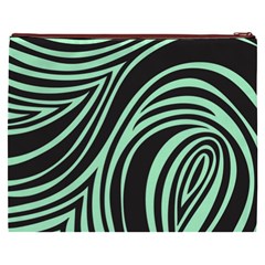 Green Zebra Cosmetic Bag (XXXL) from ArtsNow.com Back