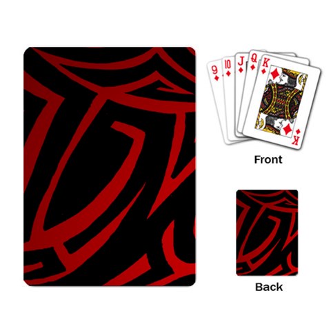 13 Red Tattoo Playing Cards Single Design from ArtsNow.com Back