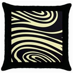 Yellow Zebra Throw Pillow Case (Black)