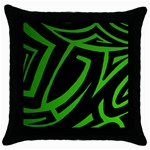 13 Green Tattoo Throw Pillow Case (Black)